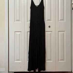 Black Maxi Drop Waist Dress